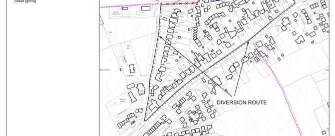 Ladymead path diversion route
